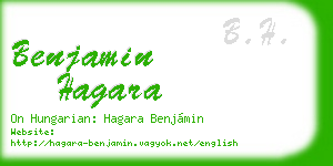 benjamin hagara business card